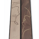 Large Framed Long Narrow Vertical Neutral Abstract Wall Art Set of 2, Beige Brown Modern Canvas Prints Paintings Artwork for Walls, Minimalist Pictures for Entryway Hallway Living Bedroom Wall Decor (Flowing)