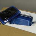 UNICASA Casserole Baking Dish with Lid - Ceramic Blue Lasagna Pan 3.2 Quart, Large Covered Bakeware Set 9x13 for Cooking, Stoneware Bakers Microwave Oven Safe - Reactive Glaze Blue