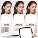 Relavel Initial Makeup Bag with LED Mirror for Women, Personalized Travel Cosmetic Organizer Train Case, Birthday Gifts for Teens Girls Grandkids Graduation Teacher Friends, Trendy Stuff, Black O