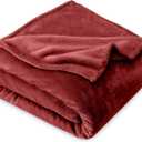 Bare Home Fleece Blanket - Extra Long - Rosewood - Lightweight Throw for Bed, Sofa, Couch, Movie Night, Camping, and Travel - Microplush - Ultra Soft Warm Blanket (Twin/Twin XL, Rosewood)
