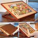 Bits and Pieces Deluxe Puzzle Easel Swivel Base Jigsaw Puzzle Board Non-Slip Rotating Adjustable Tilt Surface with Cover - Fits 1500 Piece Puzzles, 24 Inch x 34 Inch, 25'' X 34''