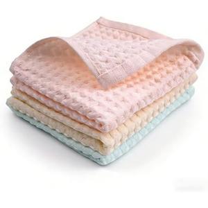 Waffle Weave Dish Towels, 3 Pack 100% Cotton Dish Drying Kitchen Towels, Soft & Absorbent Cotton Waffle Weave Cloths, Quick Drying Hand Towels for Cleaning, Light Color Sets, 13 x 13 Inches