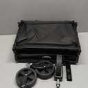 YACONA 3 in 1 Wagons Carts Foldable, 360LBS Lightweight Wagon with All Terrain Wheels, Collapsible Wagon Cart for Grocery, Camping, Beach, Garden & Sports (Black)