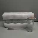 CMLKLZD Glass Cups Set - 24oz Mason Jar Drinking Glasses with Acacia Wood Lids & Straws & Airtight Lids - Wide Mouth lced Coffee Cups Boba Bottle Tumbler for Bubble Tea, Smoothie - 4 Pack