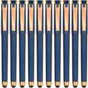 Linbsunne Black Gel Pens 0.7mm Medium Point Pen Office Pens 2-in-1 Stylus Pens for Touch Screens Gel Ink Rollerball Pens for Writing (18 Pack-blue)