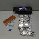 NOVIVON 6 Pack Reading Glasses with 6 Cases  Blue Light Blocking Readers for Women & Men, Computer eye glasses, Cheaters