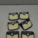 HMCITY 120 LED Outdoor Solar Lights with Motion Sensor and 3 Lighting Modes, IP65 Waterproof Wide Solar Wall Lights Ideal for Garden Patio Yard (Front Button 6Packs, Daylight White, 6500K)