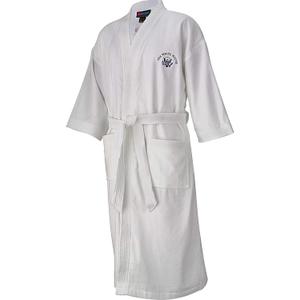 White House Embroidered Robe for Adults - Bathroom Accessories - White - Pure Cotton Loungewear with Presidential Symbol Embroidery - Machine Washable