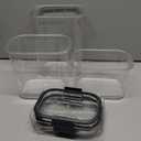 Rubbermaid Brilliance Plastic Food Storage Pantry Baking Set, 3 Containers with Lids (6 Pieces Total), BPA-Free, Clear