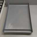 Vivifying Stainless Steel Litter Box with Lid, XL Front Entry Enclosed Extra Large Litter Box for Big Cats & Kitty, Top Exit Metal Cat Pan with Scoop, Mat, Footboard, Charcoal Filter (Black)