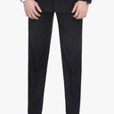 P&L Men's Classic Fit Suit Separates Flat Front Pant & Blazer Sets, Black , Size 42L