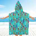 Quick Dry Surf Poncho Changing Towel Robe Hoodie for Kids,Swimming Beach Surfing Diving Home Hot Springs BathingKid-M