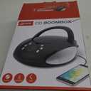 GPX, Inc. Portable Top-Loading CD Boombox with AM/FM Radio and 3.5mm Line in for MP3 Device - Black (Pack of 1)