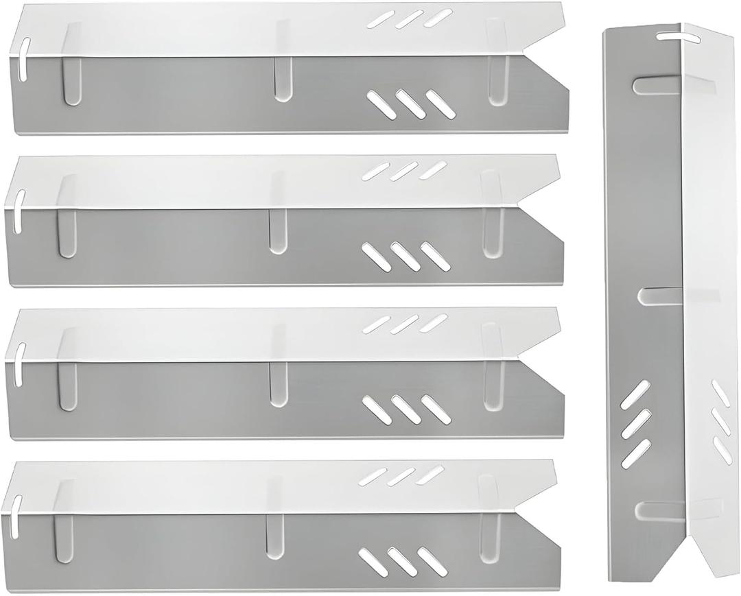 15 inch Heat Shields for Dyna Glo DGF510SBP DGB515SDP DGF510SSP 5 Burner Grill Parts, Uniflame GBC1059WB, Backyard Grill Replacement Heat Plates BY13-101-001-13, BY15-101-001-02, 5 Pack