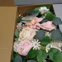 Flrunwu(Pack of 2 Artificial Flowers Decorations, Centerpieces for Wedding Reception Backdrop Decoration, Floral Decor Wall Home Entryway OutdoorDecorations (Pink)