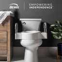 Bemis Rise 4.5" Raised Toilet Seat with Support Handles, Hinges Never Loosen, Fits Round and Elongated