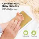 4-Pack Inkless Baby Hand and Footprint Kit - Mess Free Ink Pad for Newborn Keepsake, Dog Nose & Paw Print Kit, Clean Touch Ink Pad for Baby Hand & Footprints, First Mother's Day(Gold/Silver, L)