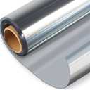 HIDBEA One Way Privacy Window Film, Daytime Privacy Sun Blocking Anti UV Reflective Window Film Heat Control Static Cling Window Tint Film for Home and Office, Silver, 23.6 x 78.7 Inch