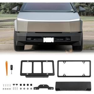 Front License Plate Holder for Tesla Cybertruck 2024 2025, No Adhesives No Drilling Quick Disassembly