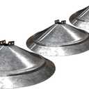 Boss Buck Varmint Funnels Durable Lightweight Galvanized Steel Protective Squirrel Funnels with Self Tapping Screws for Game Feeder, Set of 3