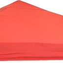 Sunnydaze 12x12 Canopy Replacement Top - Replacement Canopy Cover Only - Heavy-Duty PU-Coated 150D Oxford Fabric - Red