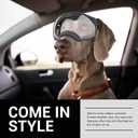 NAMSAN Dog Goggles for Large Dogs, Clear Lenses, Dog Sunglasses Medium to Large Breed, Anti-UV Doggie Eye Protection, Adjustable Driving Glasses, Windproof Dustproof, Black