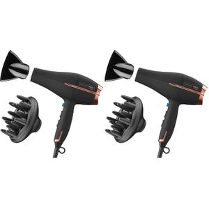 INFINITI PRO by CONAIR Hair Dryer, 1875W Blow Dryer with Diffuser and Concentrator, Ceramic Technology, 3 Heat & 2 Speed Settings, Cold Shot Button, Black