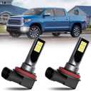 2pcs Tundra LED Fog Lights for 2014 2015 2016 2017 2018 2019 2020 2021 Toyota Tundra Super Bright 6000K White Fog LED Bulbs Package