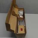 Curtain Rods for Windows 48 to 84, USFOOK 7/8 Inch Telescoping Splicing Drapery Rods 32 to 86 Inch, Decoration for Home with Light Silver Translucent Finials