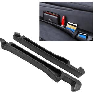 2 PCS Car Seat Gap Filler Organizer, 3in1 Car Console Side Gap Stopper with Hook & Storage Functions, No-Drop Crevice Blocker Between Seat Console Organizer for Most Vehicles