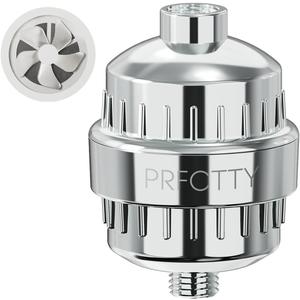 25-Stage Shower Filter prevents scale buildup,Revitalize Hair Skin & Nails with Purifying Water, softener hard water,99% Lead Chlorine, Fluoride & Chemicals removed. High-Output Fan Technology,Chrome