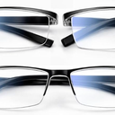 Gaoye 1.75x Executive Style Reading Glasses Men Durable Readers with Blue Light Filtering Comfortable Fit with TR90 Frames, 3 pack