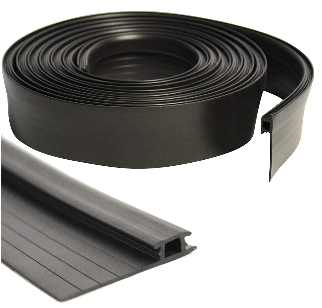 Long Black Vinyl Adjustable Width Bug Strip - Screen Door Bug Seal Strip & Draft Stopper - Draft & Insect Blocker Seal Strip for Windows, Door & Patio - Weather Stripping Strip