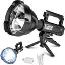 Super Bright Rechargeable Spotlight,Handheld Tactical Flashlight 4 Modes High Power Portable Waterproof Searchlight for Outdoor Tripod Adpater and USB Cable Included (P50 Medium Size)