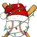 2 x Baseball Christmas Ornaments 2025, Softball Ornament, Funny Sports Ornaments for Christmas Tree, Softball Ornaments for Girls, Ornament Holiday Decor, Gift for Baseball and Softball Lovers