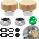 2PCS UPC ASSE 1019-A Repair Kit, Vacuum Breaker Repair Kit, Anti Siphon Valve Replacement, ASSE 1019 Outdoor Hose Bib or Faucet Repair kit with 2PCS 3/4"GHT Hose End Caps