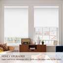 AOSKY Blackout Roller Shades Cordless Blinds for Windows, Free-Stop Shades with Valance, Thermal Insulated Fabric, UV Protection, Blinds for Home and Office (34" W x 72" H, Linen White)