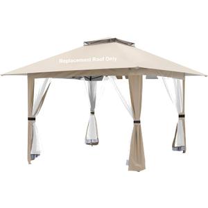 gazebo canopy replacement cover . The light beige/ sand color,silver inner lining. Frame Size 11×11 ft