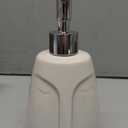 CAAS White Soap Dispenser, with Face Design, Ceramic Funny Liquid Dispenser, Refillable Lotion, Soap, Shampoo, Bathroom and Kitchen (White02)