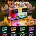 Drink Dispensers for Parties, 2 Pack 1 Gallon Glass Jars with LED Stand