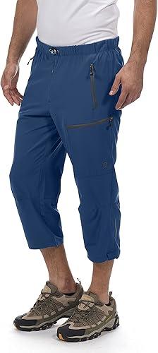 Andy Men's Quick Dry 3/4 Pants Lightweight Capri Shorts Hiking Fishing Travel Casual Size XXL