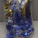 6 Pack Metallic Foil Spray Table Centerpiece Decoration Star Brust Glitter Table Topper Decor for Birthday Graduation Holiday Christmas New Year's Eve Celebration Party Supplies Gold and Blue