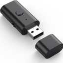 Bluetooth 5.3 Transmitter Receiver, 3.5mm Aux Wireless USB Adapter, Low Latency, Built in Mic, Music Streaming, Handsfree Calls, Driver Free- for TV, PC, Home/Car Stereo, Headphones, Speakers