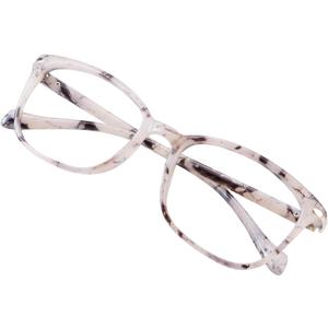 VisionGlobal Blue Light Blocking Glasses for Women/Men, Anti Eyestrain, Computer Reading, TV Glasses, Stylish Square Frame, Anti Glare, +1.0