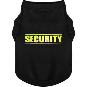 Discover Cozy Cotton Canine Wear: Soft, Lightweight, and Breathable Dog Shirt Vest with Eye-Catching Graphics(Security), Keeping Your Furry Friend Warm and Comfy! Black Small