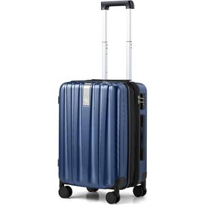 Hanke 20 Inch Expandable Carry on Luggage 22x14x9 Airline Approved Lightweight PC Hard Shell Suitcases with Wheels Travel Luggage Rolling Suitcase Travel Luggage Bag for Weekender(Dark Blue)