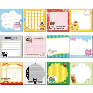 Thenshop 12 Pcs Funny Sticky Notes for Work 3 x 3 Inch 600 Sheets Fun Motivational Self Adhesive Sticky Notes Appreciation Gifts for Coworkers Employee Teacher Nurse Office Studying Supplies(Animal)