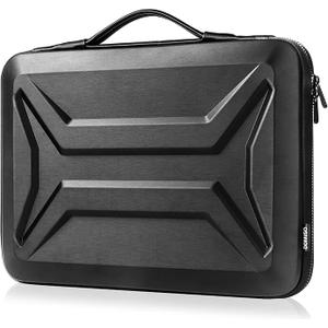 DOMISO 13 Inch Laptop Hard Case, Waterproof Shockproof Hard Shell Laptop Sleeve Protective Computer Bag for Macbook Pro 14 / Lenovo ThinkPad/Dell XPS/HP Pavilion, Black