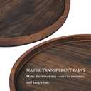 Gurfuy 20" Rustic Wooden Serving Tray - Extra Large Round Ottoman Table Tray for Farmhouse Decorative Oversized Coffee Table Trays Living Room Kitchen Counter Breakfast Brown