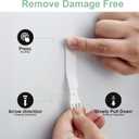Picture Hanging Strips Kit Heavy Duty, 2 Size Easy Removable Adhesive Poster Strips for Frame Mounting Strips, No Nails Hanging Poster Hangers for Wall Decoration, Apartment Essentials, White 80 PCS